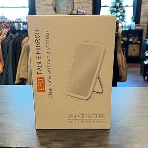 Zenana Outfitters LED Table Mirror - White